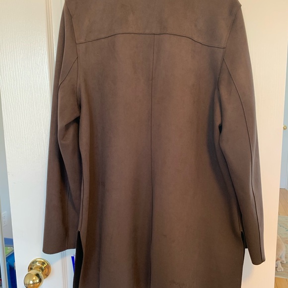 Nygard Faux-Suede Trench Coat XL - Picture 3 of 7